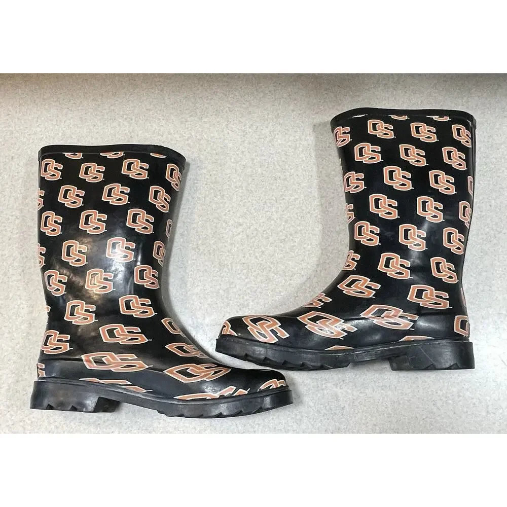 Campus Gear -Oregon State Beavers Women’s 10 Rubber Rain Boots College OSU- NCAA